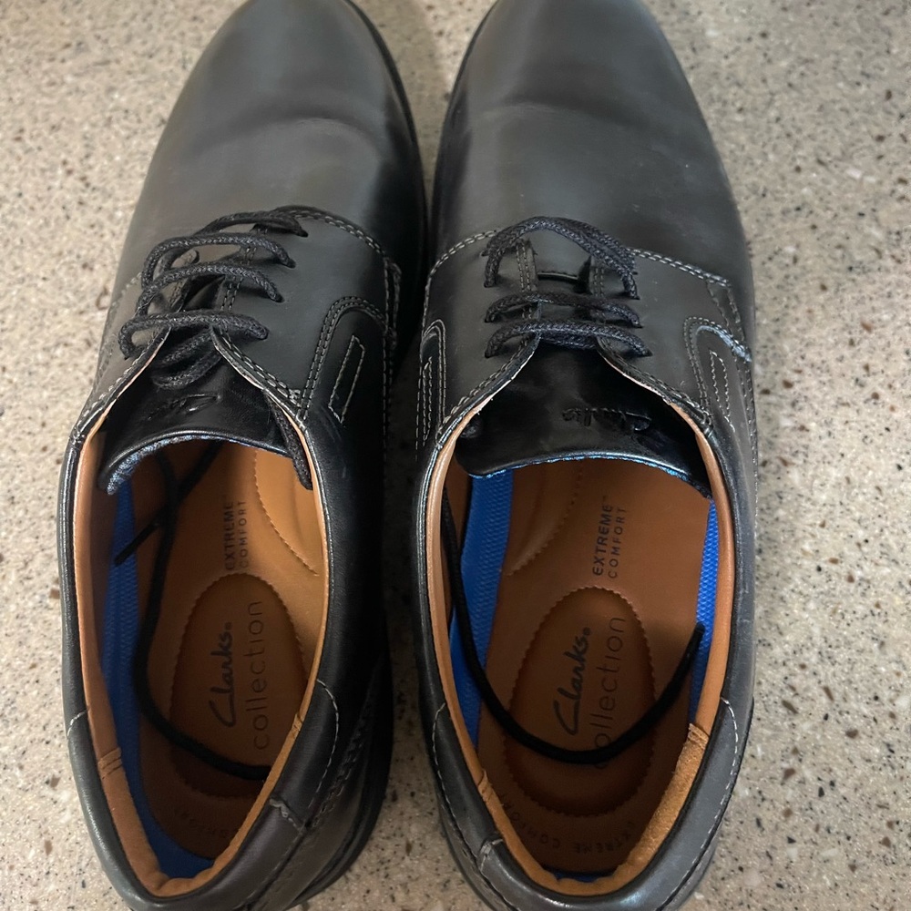 Clark’s Malwood Men’s Leather Lace Up Shoes in Black Size 12 M - Picture 8 of 12